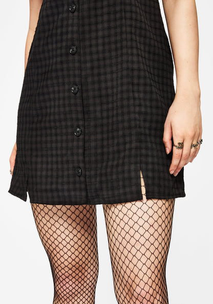 Ziggy Check Button Up Mini Dress