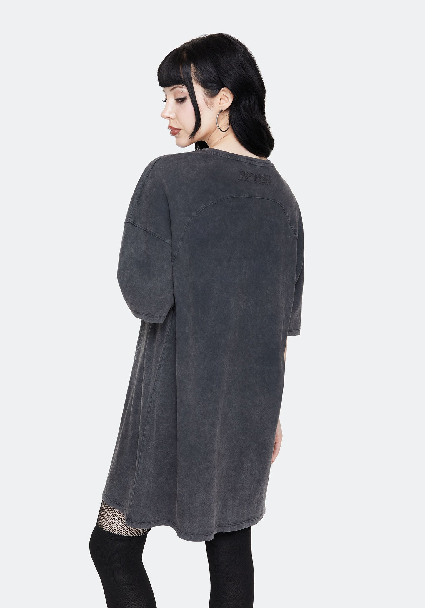 Wicked Toile Dropped Shoulder Cotton Tee Dress