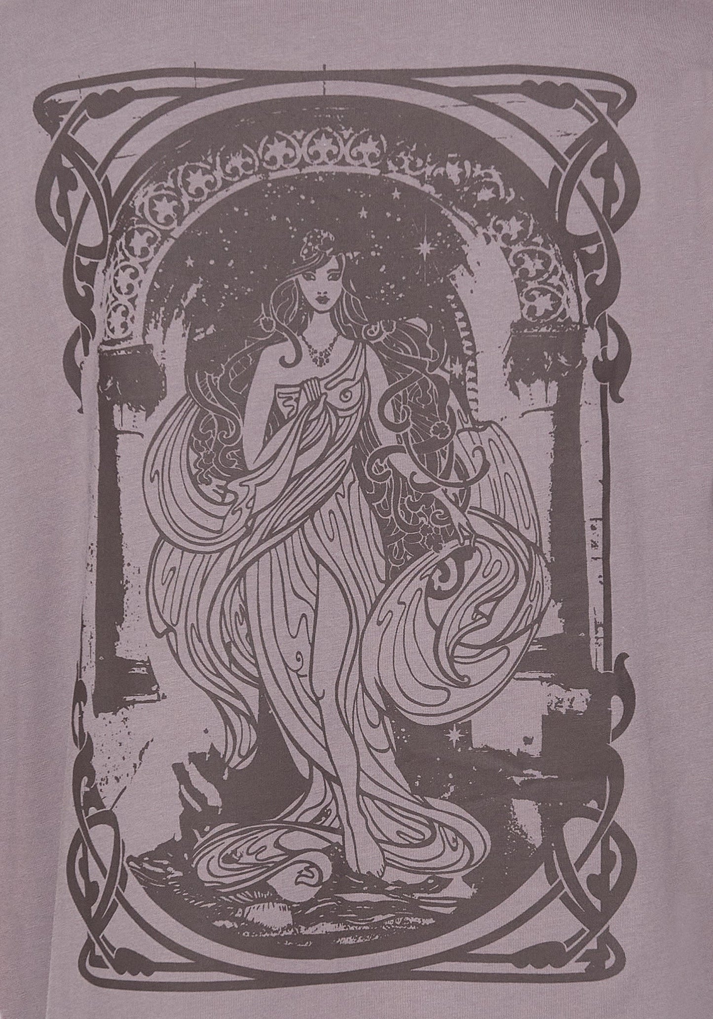 Saria Cotton Goddess Printed Jersey Tee Dress