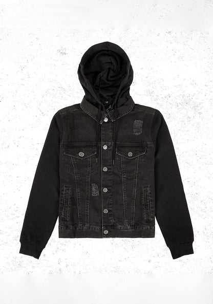 Damage Denim Hooded Jacket