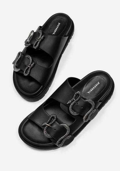 Mamba Snake Buckle Sandals