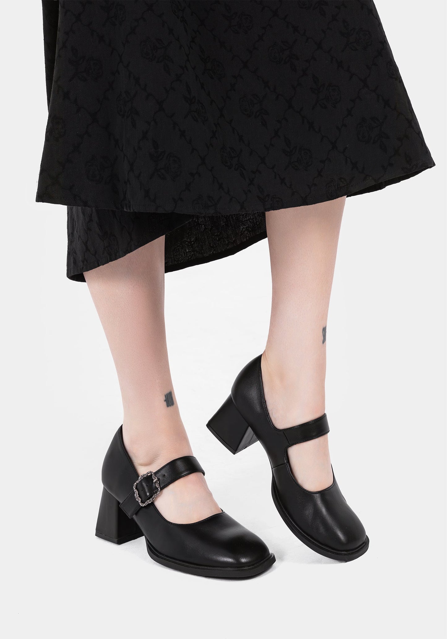 Hina Floral Buckle Mary Jane Shoes