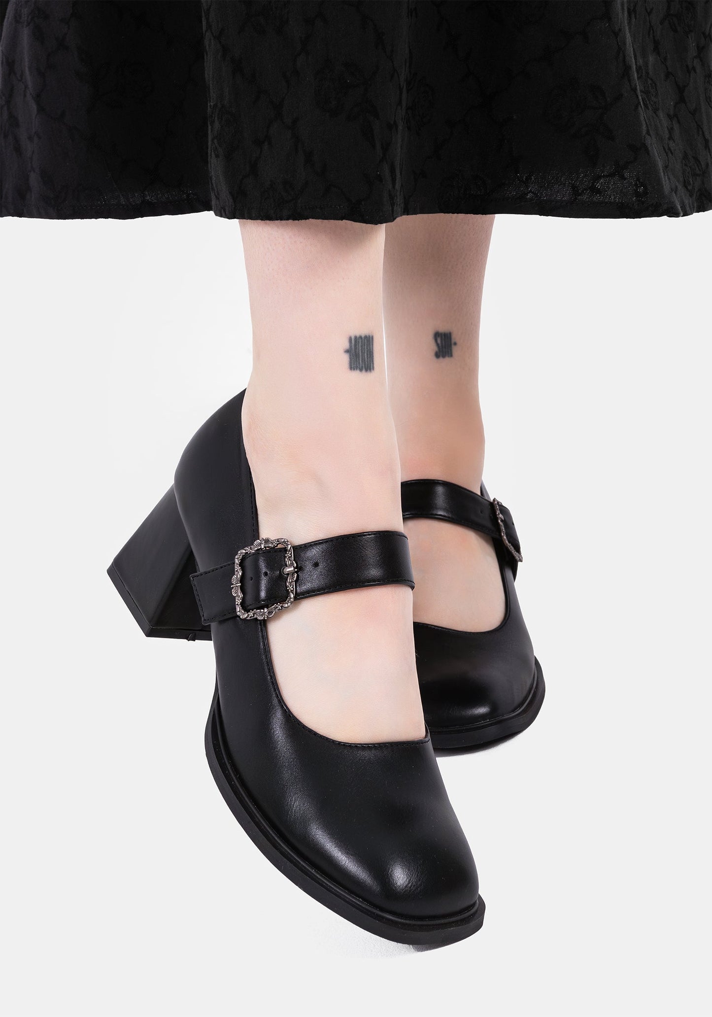 Hina Floral Buckle Mary Jane Shoes