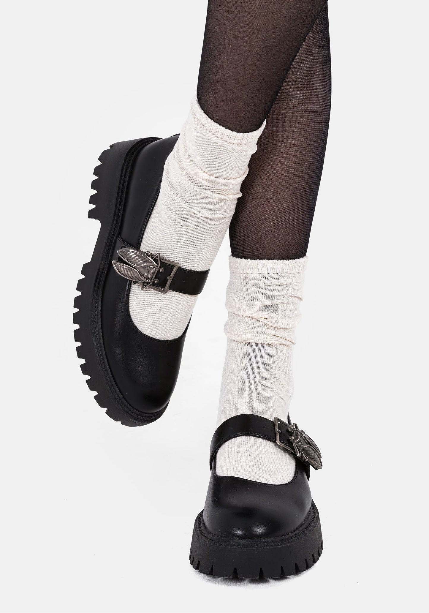 Swarm Bug Buckle Mary Jane Shoes