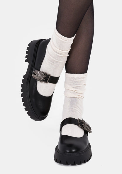 Swarm Bug Buckle Mary Jane Shoes