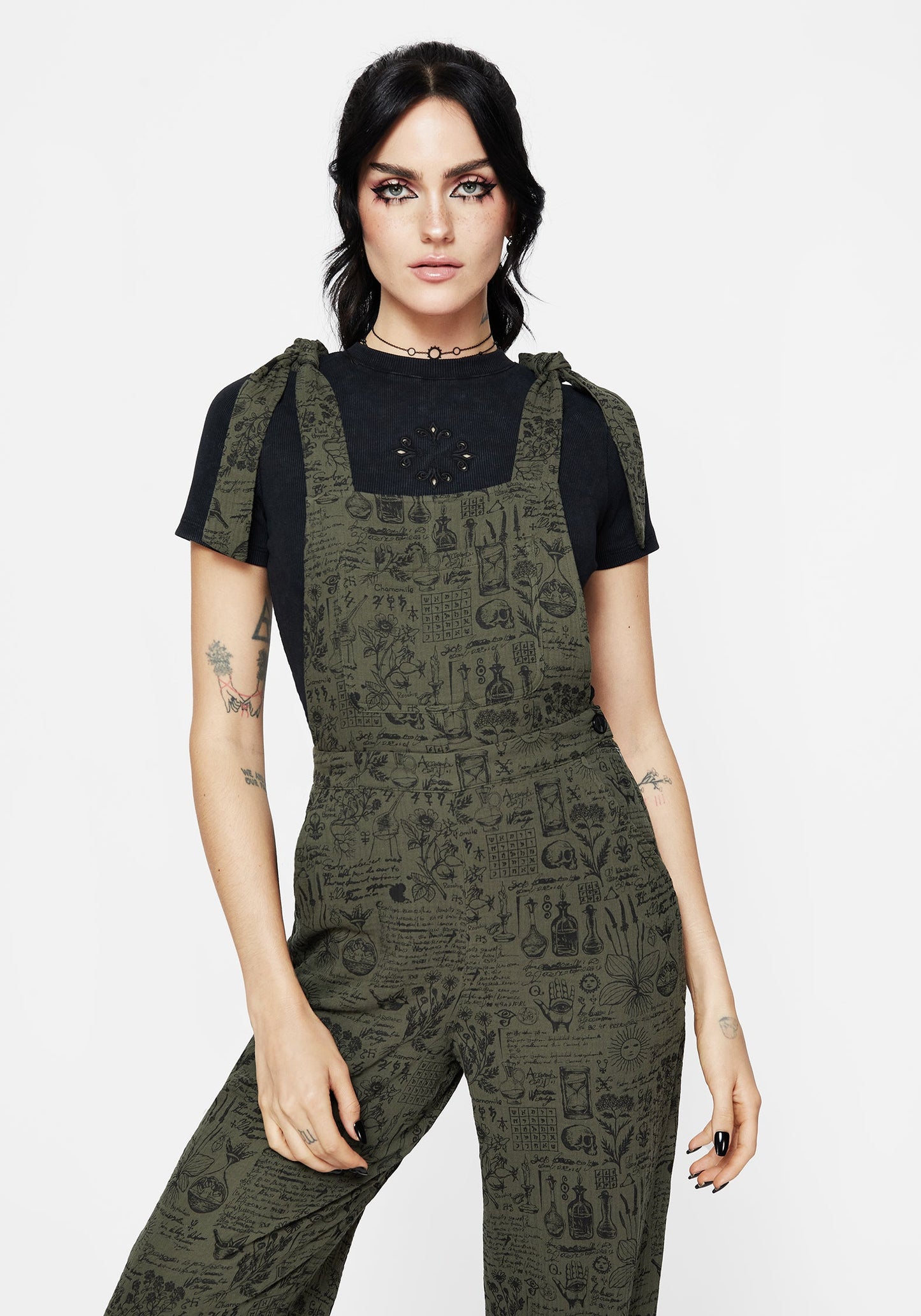 Taddea Cotton Relaxed Tie Detail Jumpsuit