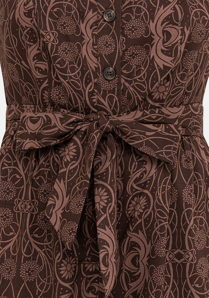 Fianna Wide Leg Jumpsuit - Brown