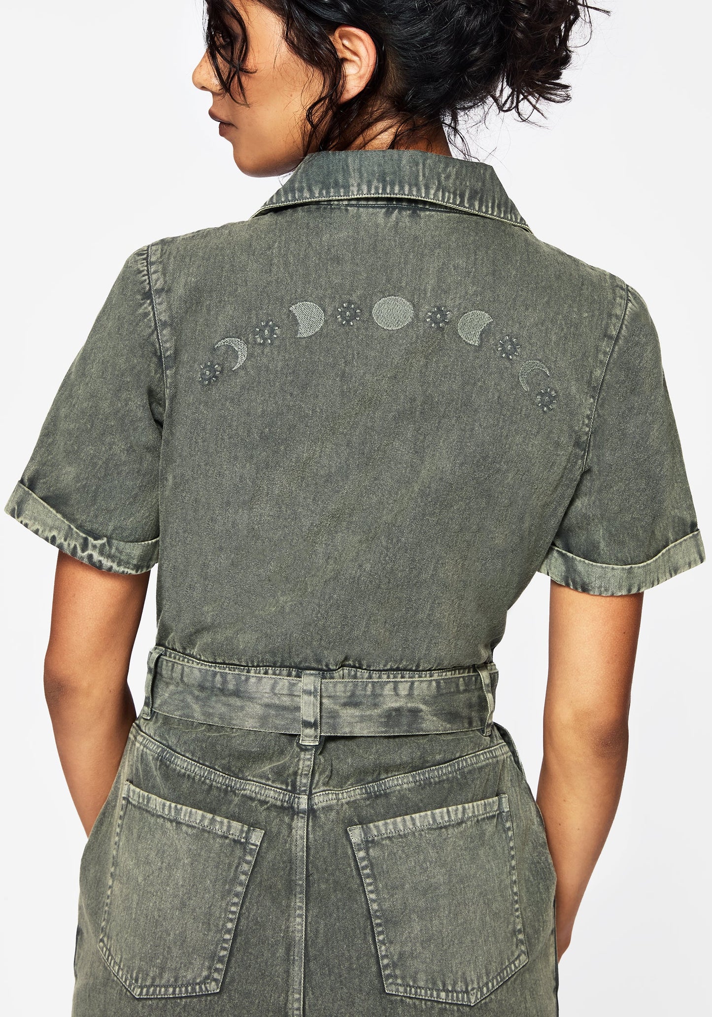 Nuit Cotton Moon Phase Embroidered Jumpsuit