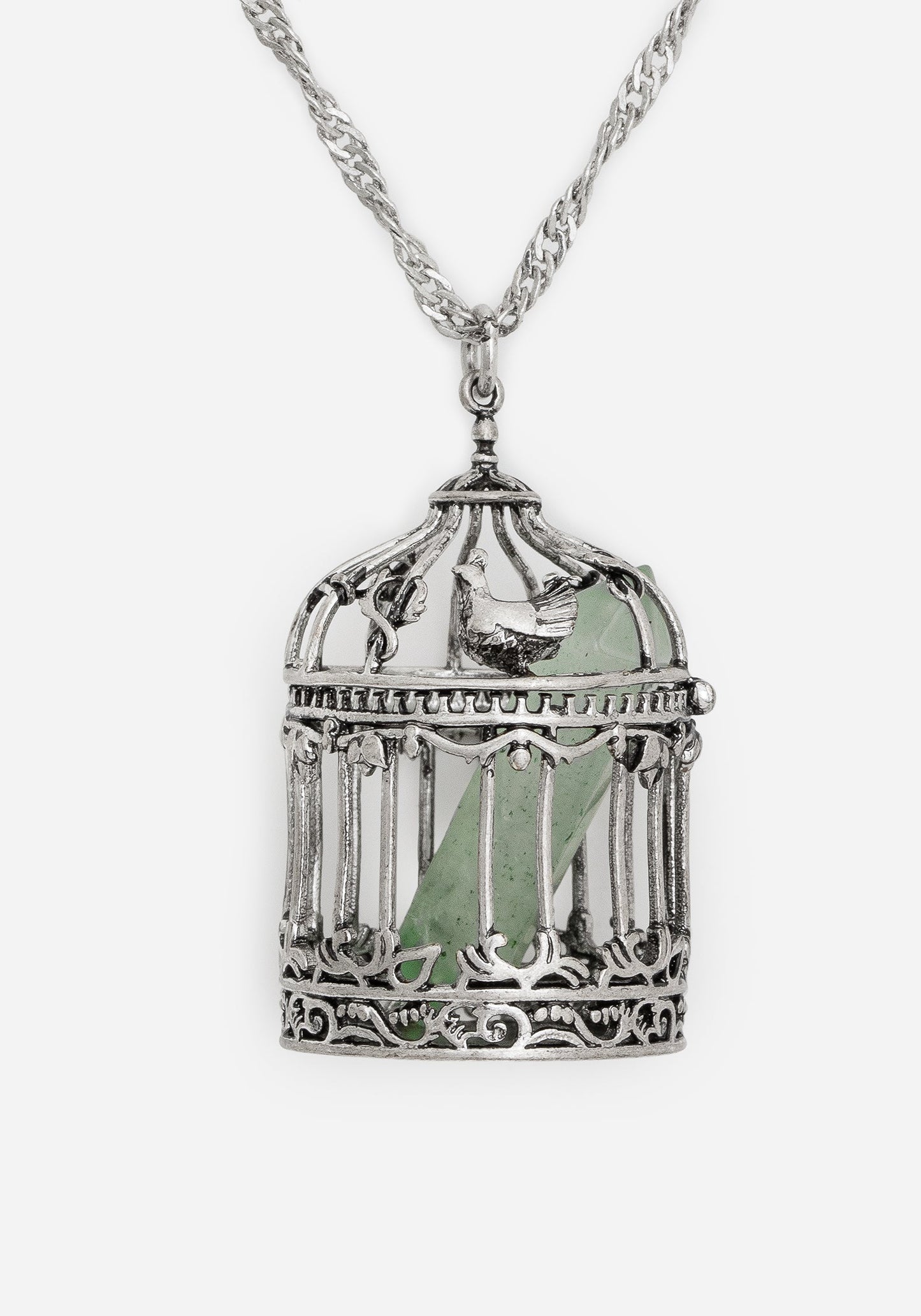 Primavera Bird Cage Pendant Necklace