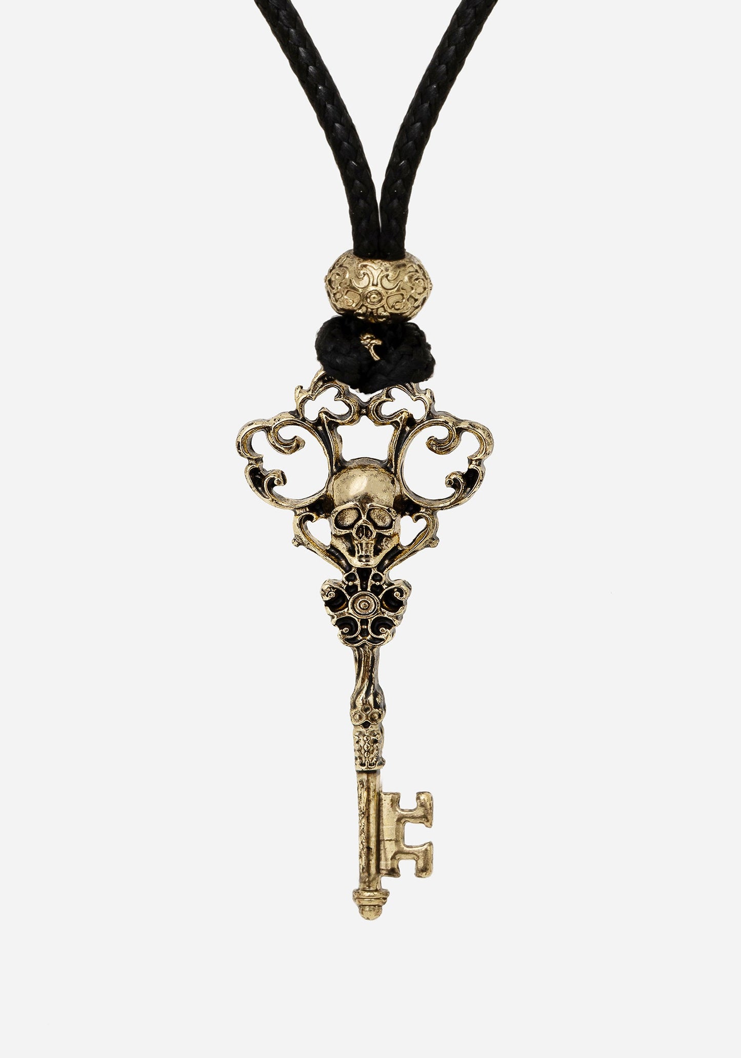 Genesta Skull Key Cord Necklace