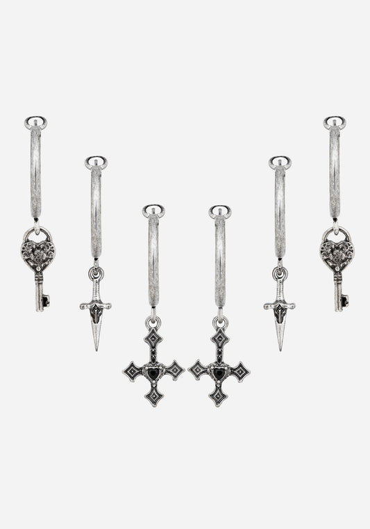 Eilir Twisted Vintage Charm Hoops Set