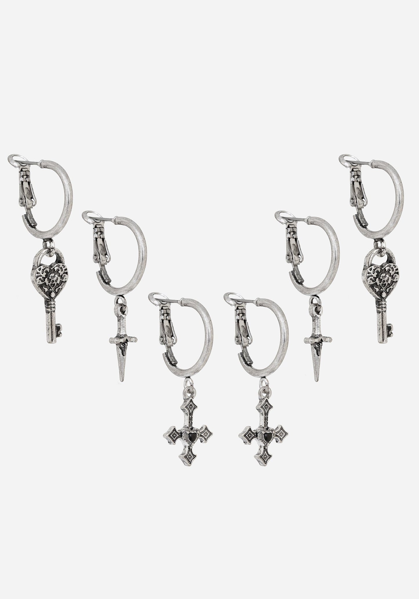 Eilir Twisted Vintage Charm Hoops Set