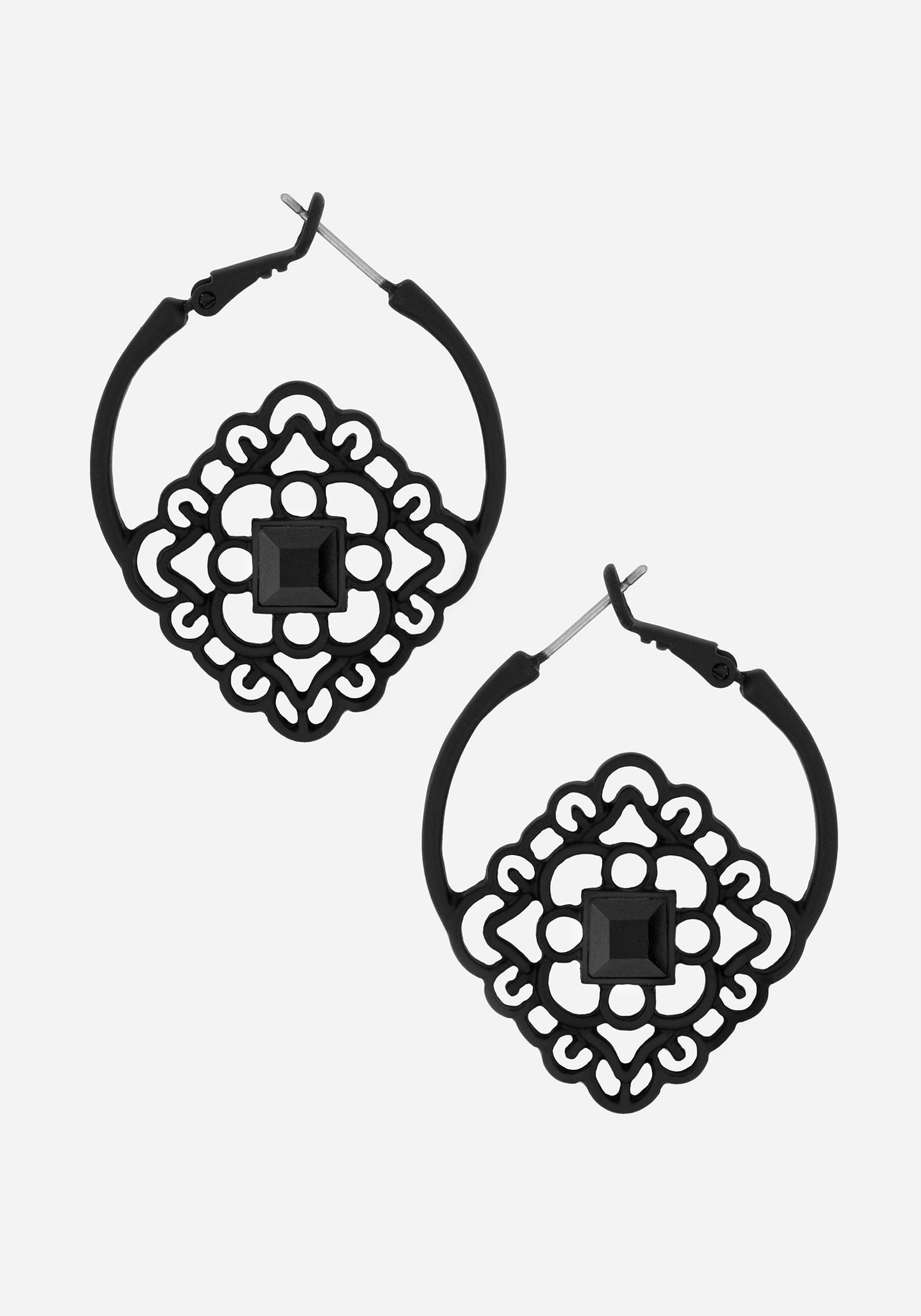 Elaine Ornate Hoop Earrings