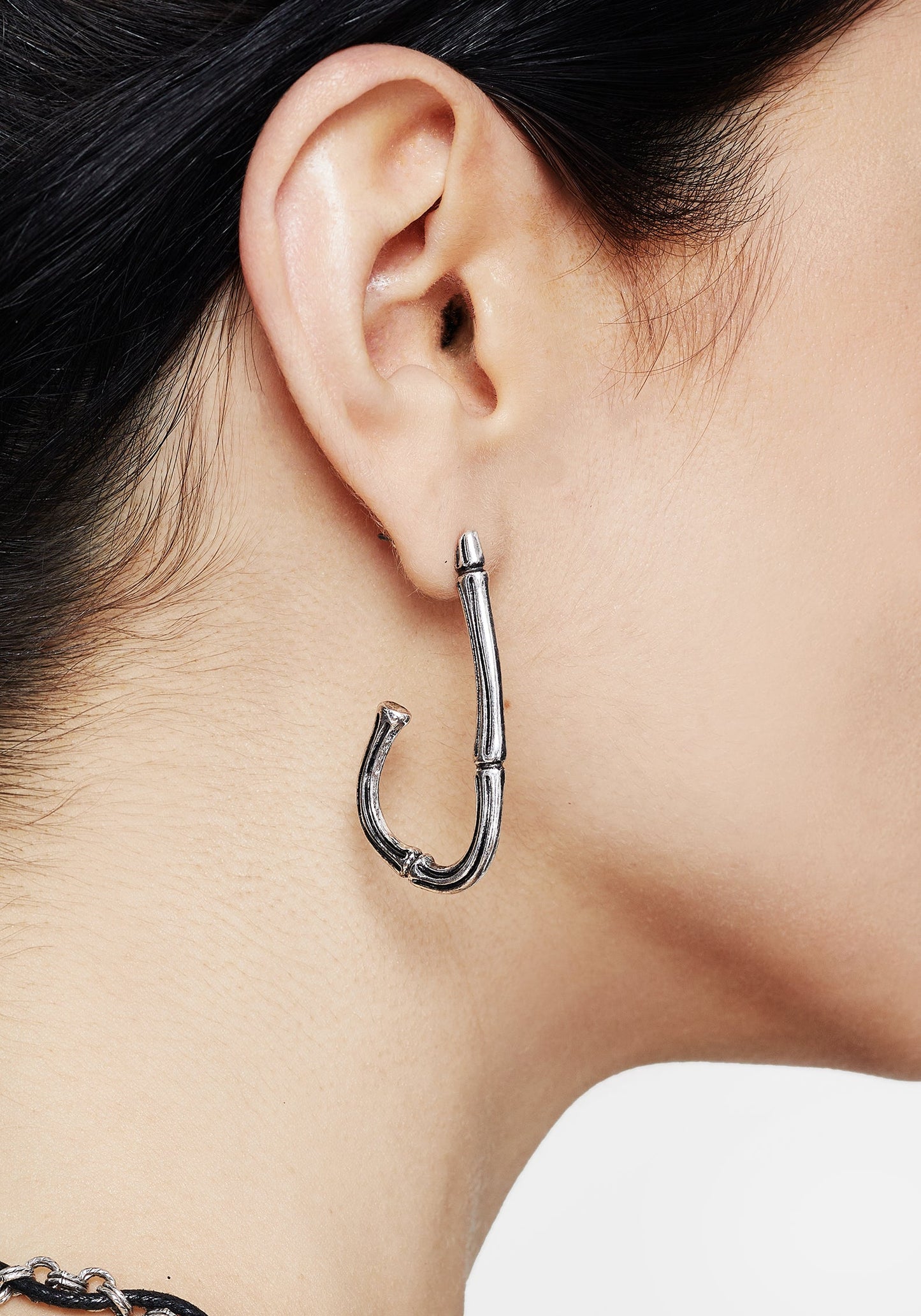 Bones Charm Hoop Earrings