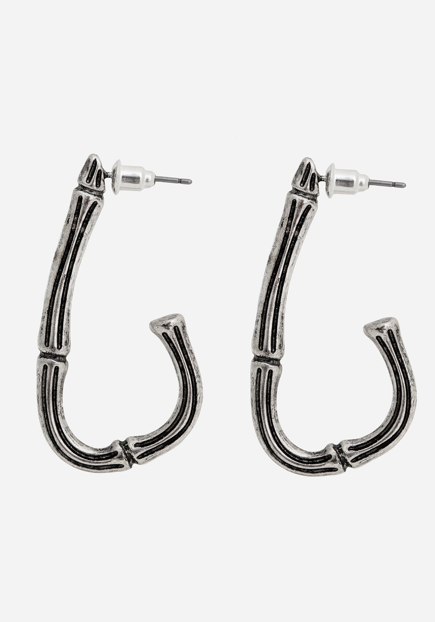Bones Charm Hoop Earrings