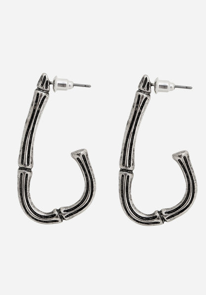 Bones Charm Hoop Earrings