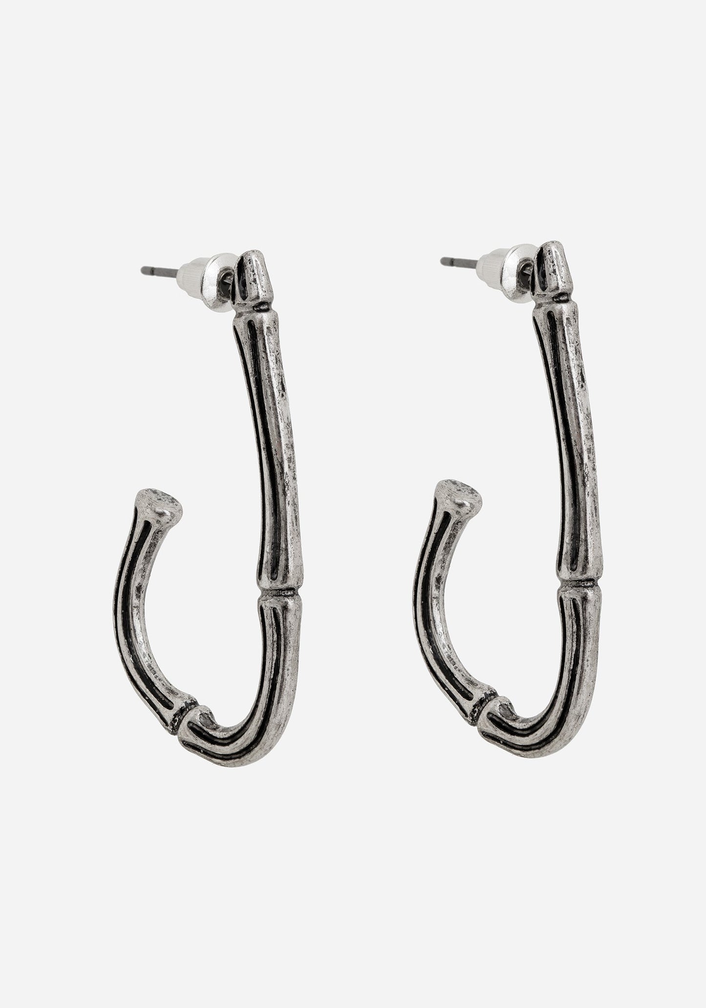 Bones Charm Hoop Earrings