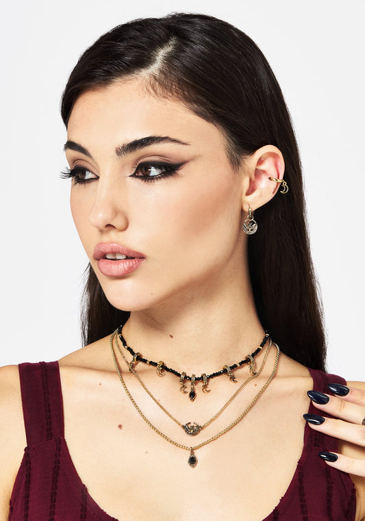 Ciela Moon Moth Layered Necklace
