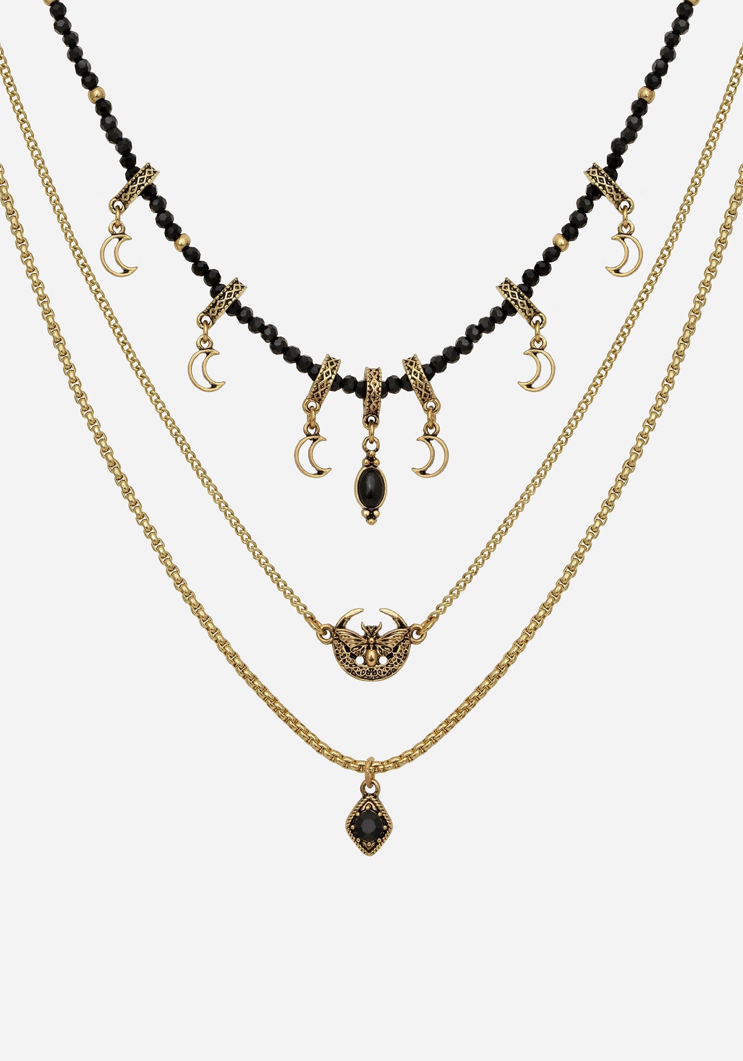 Ciela Moon Moth Layered Necklace