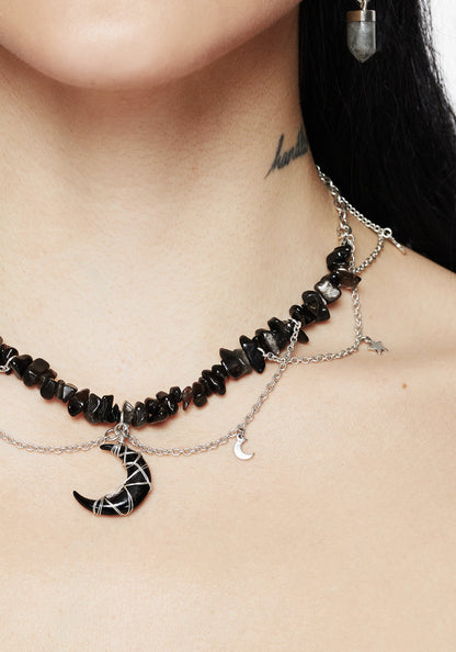 Asrai Moon Pendant Necklace