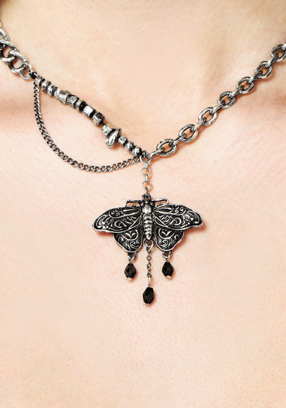 Rowan Moth Mixed Chain Necklace
