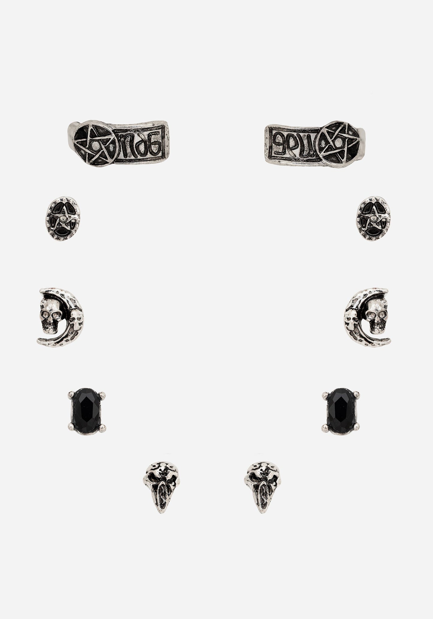Moira Skull Stud Earrings Set
