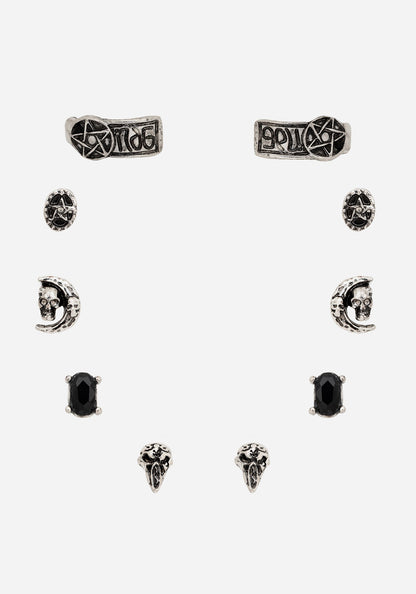 Moira Skull Stud Earrings Set