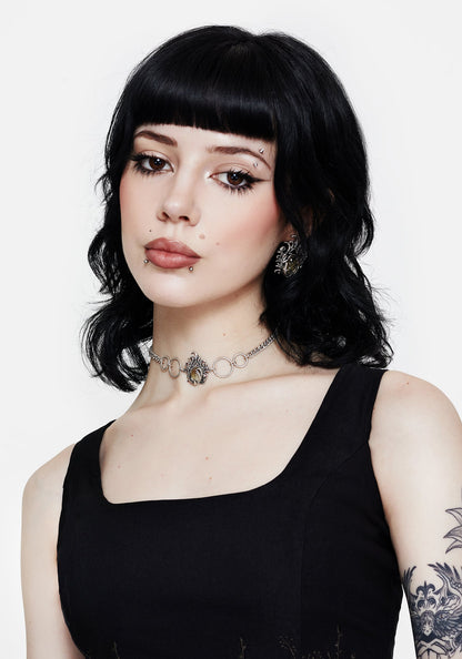 Marte Trapped Flower Choker