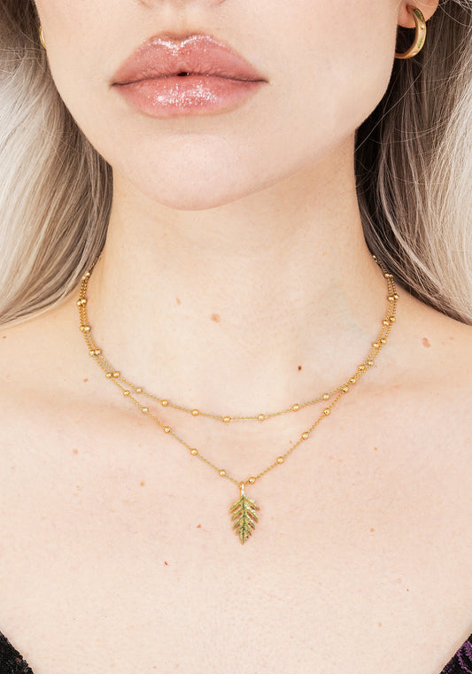 Alderwood Fern Double Layered Necklace