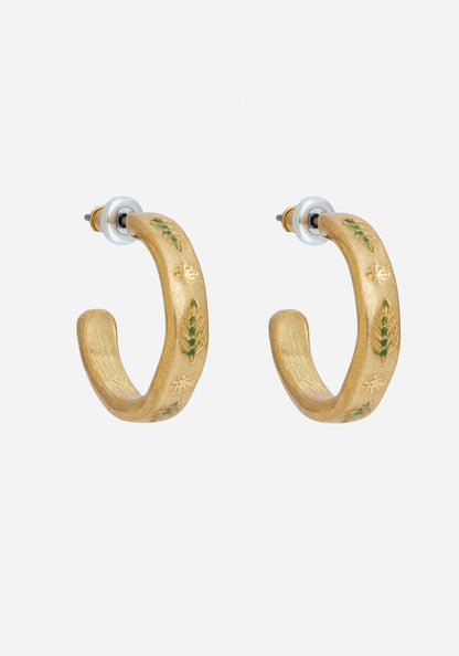 Alderwood Fern Hoop Earrings