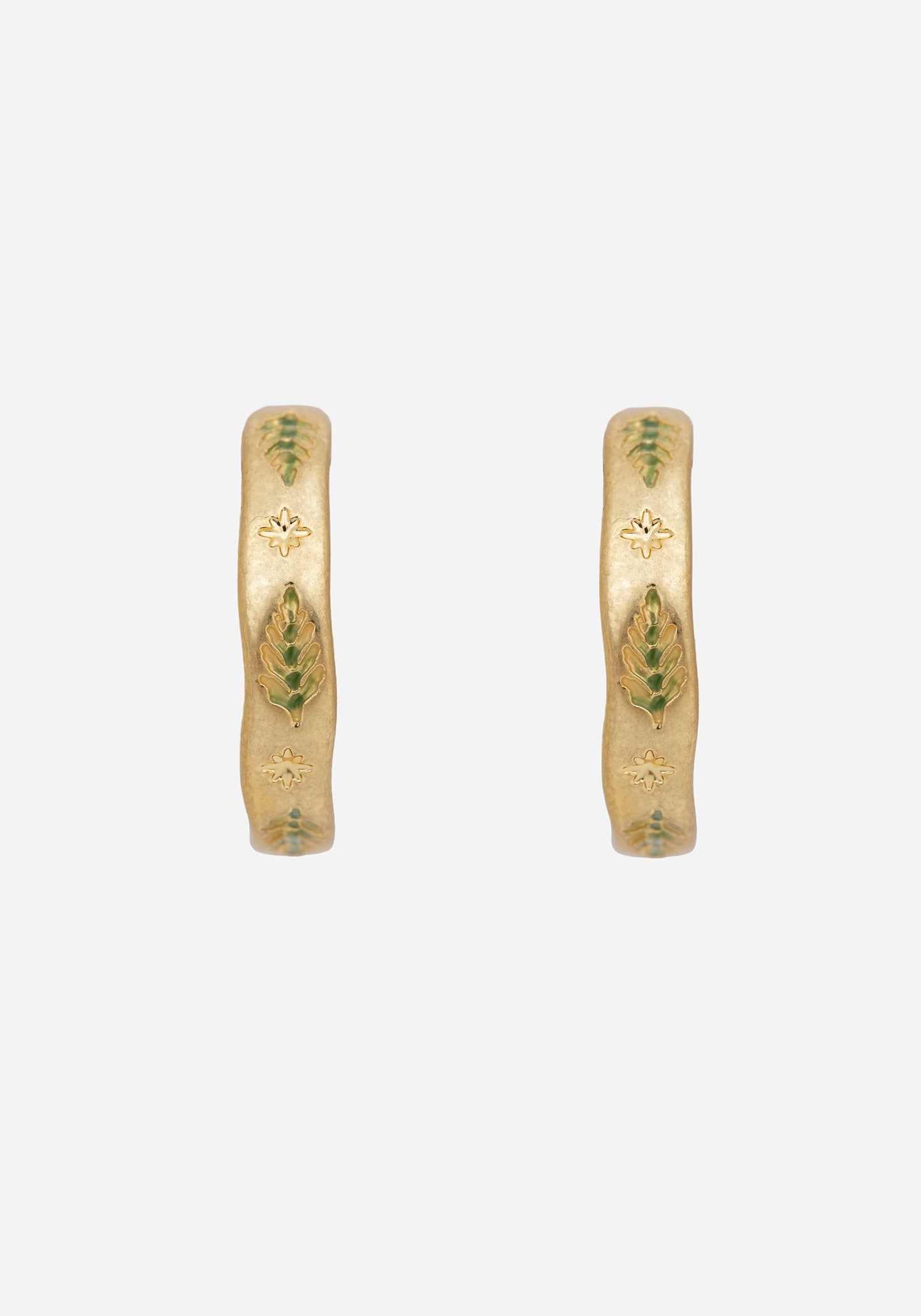 Alderwood Fern Hoop Earrings