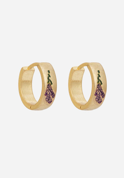 Hermia Foxglove Hoop Earrings