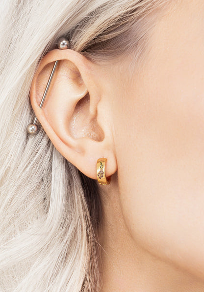 Hermia Foxglove Hoop Earrings