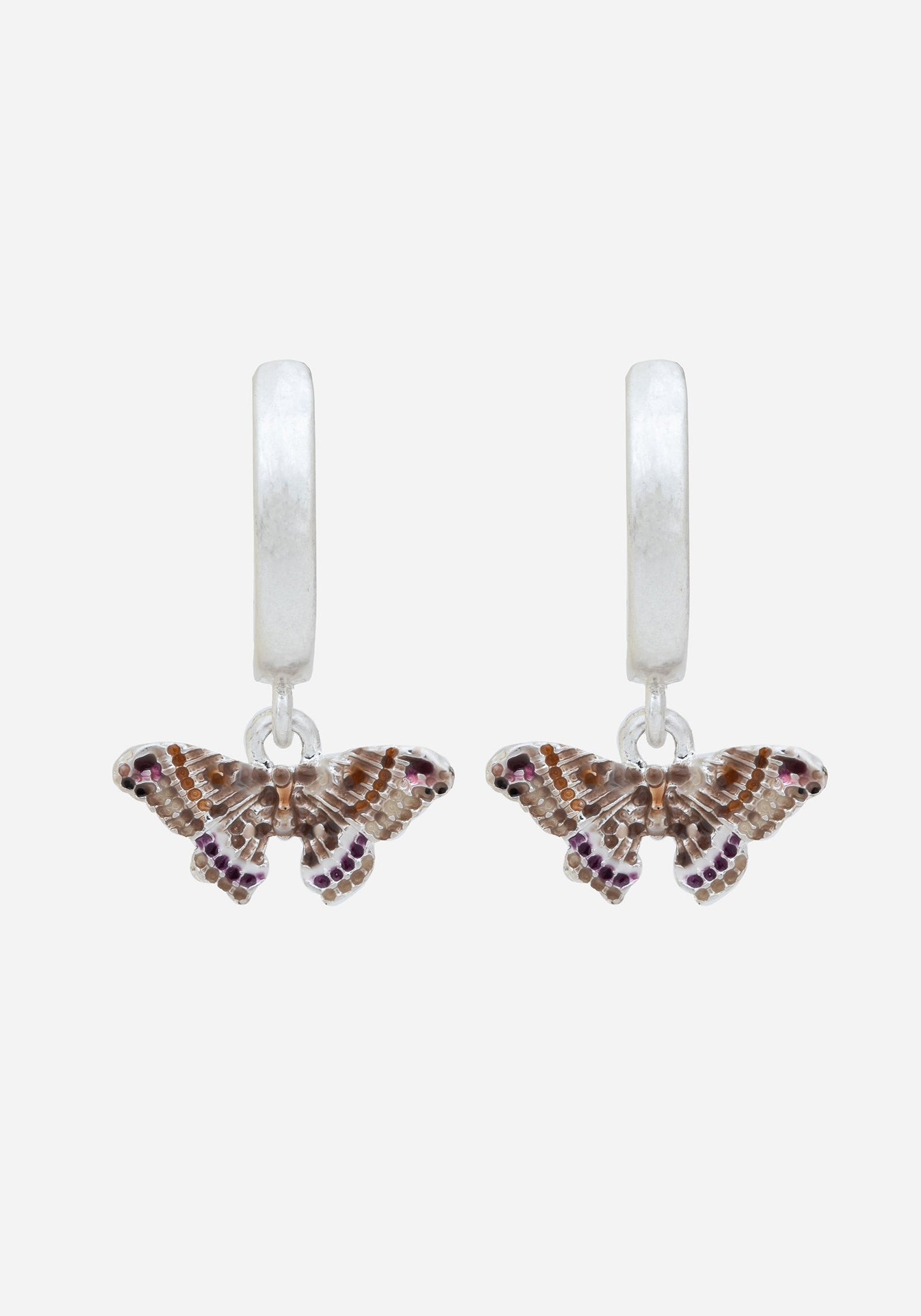 Cyrus Moth Charm Hoop Earrings