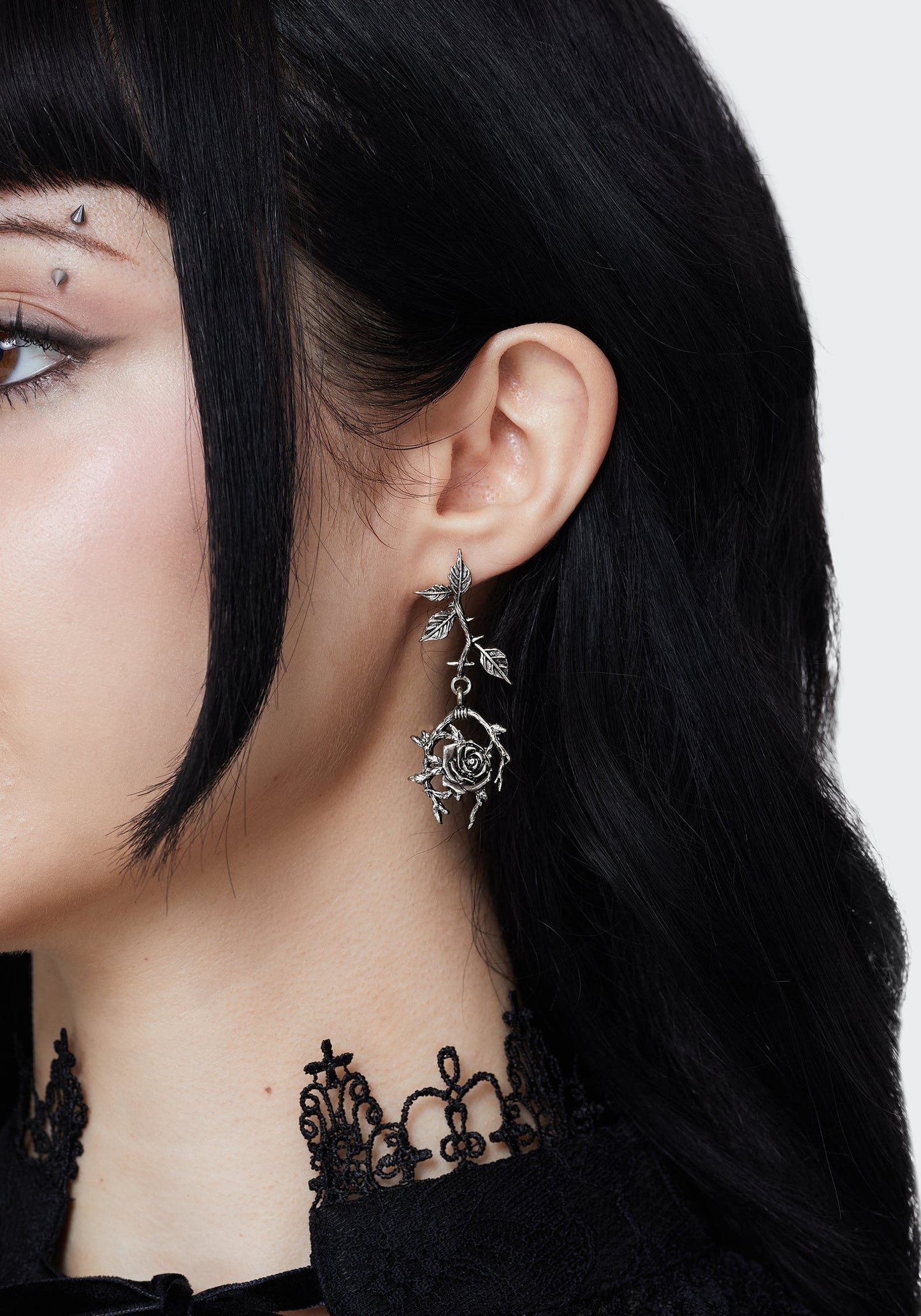 Rosethorn Widow Drop Earrings