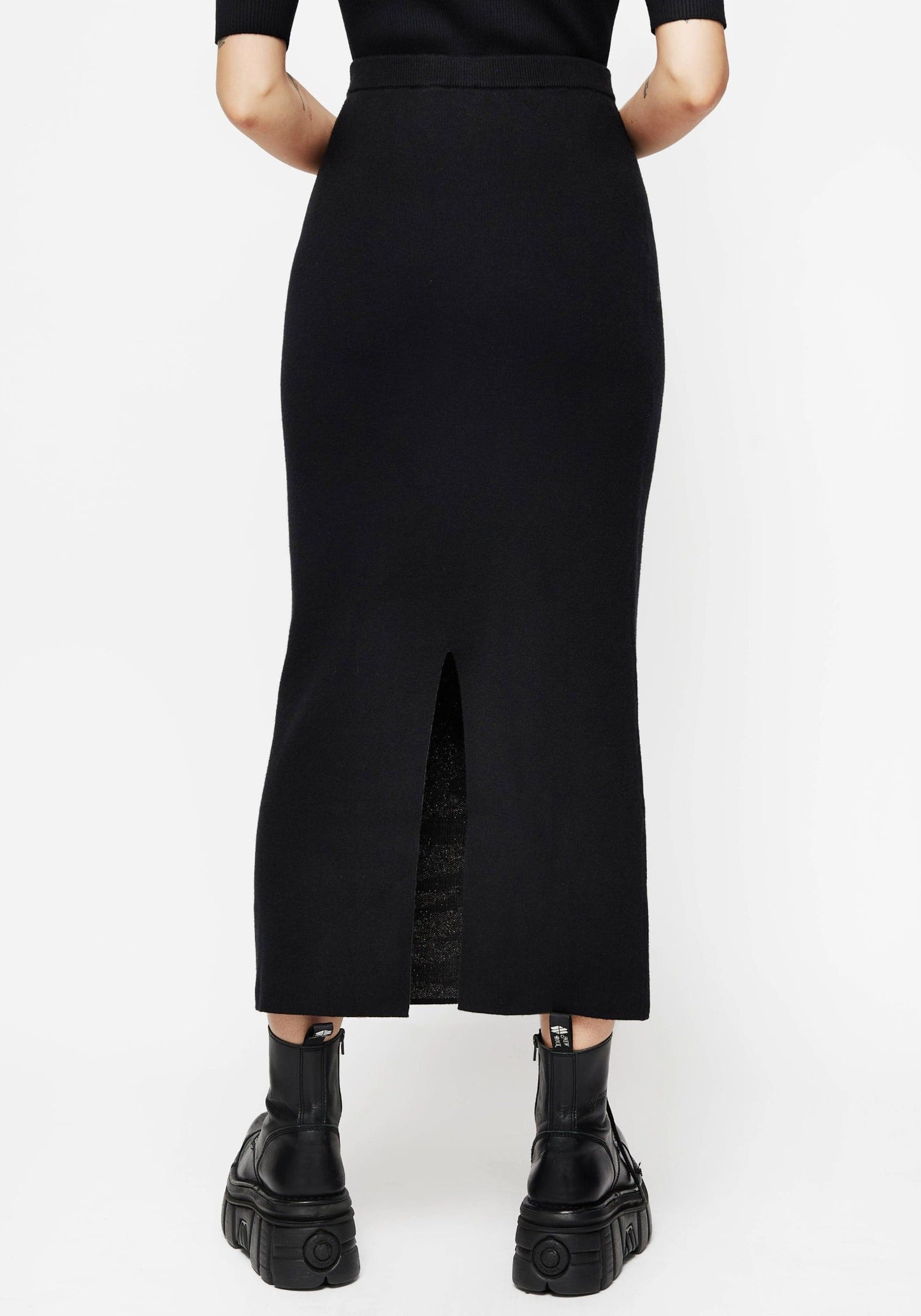 Kenna Flame Lurex Knit Maxi Skirt