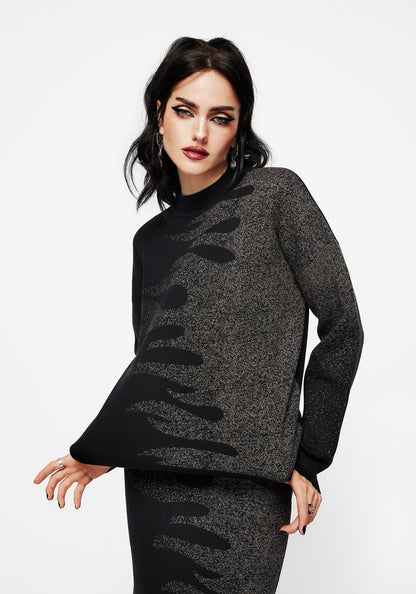 Kenna Flame Lurex Knit Jumper