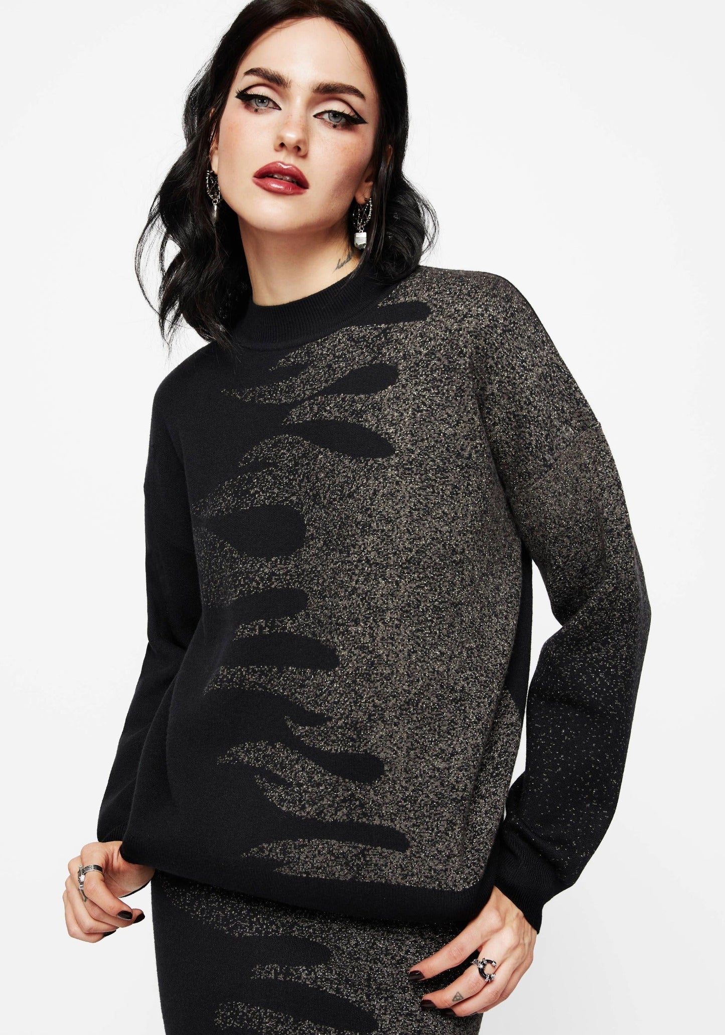 Kenna Flame Lurex Knit Jumper