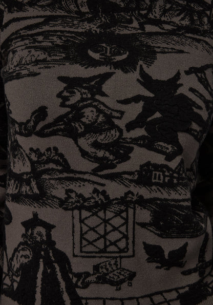 Diabolical Raised Jacquard Knit Jumper