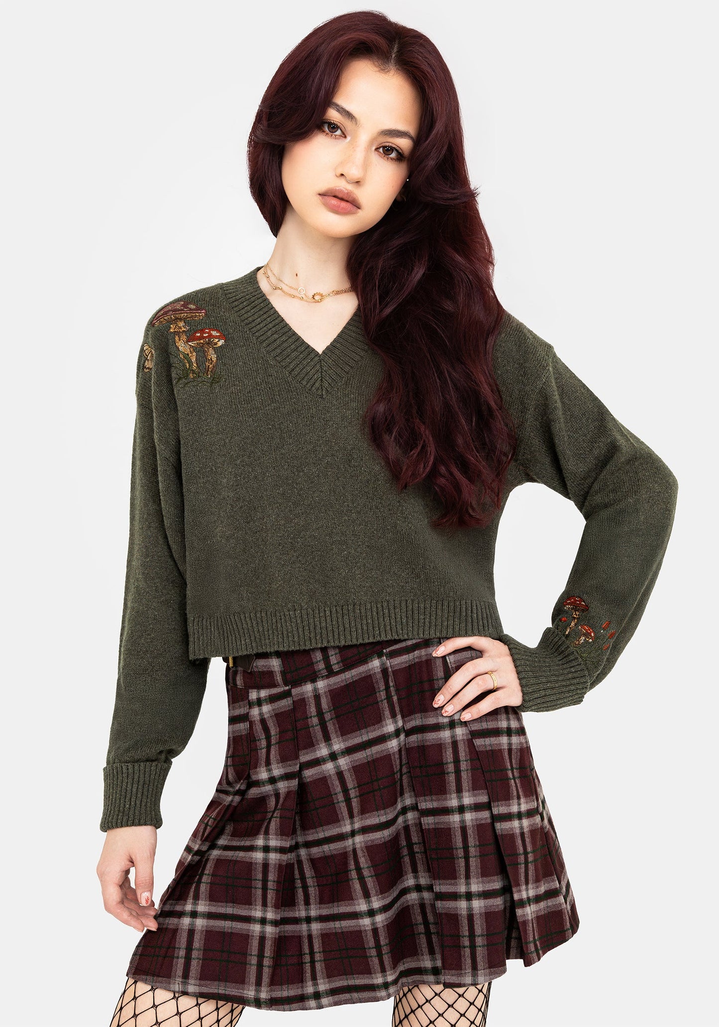 Keira Cotton Toadstool Embroidered Jumper