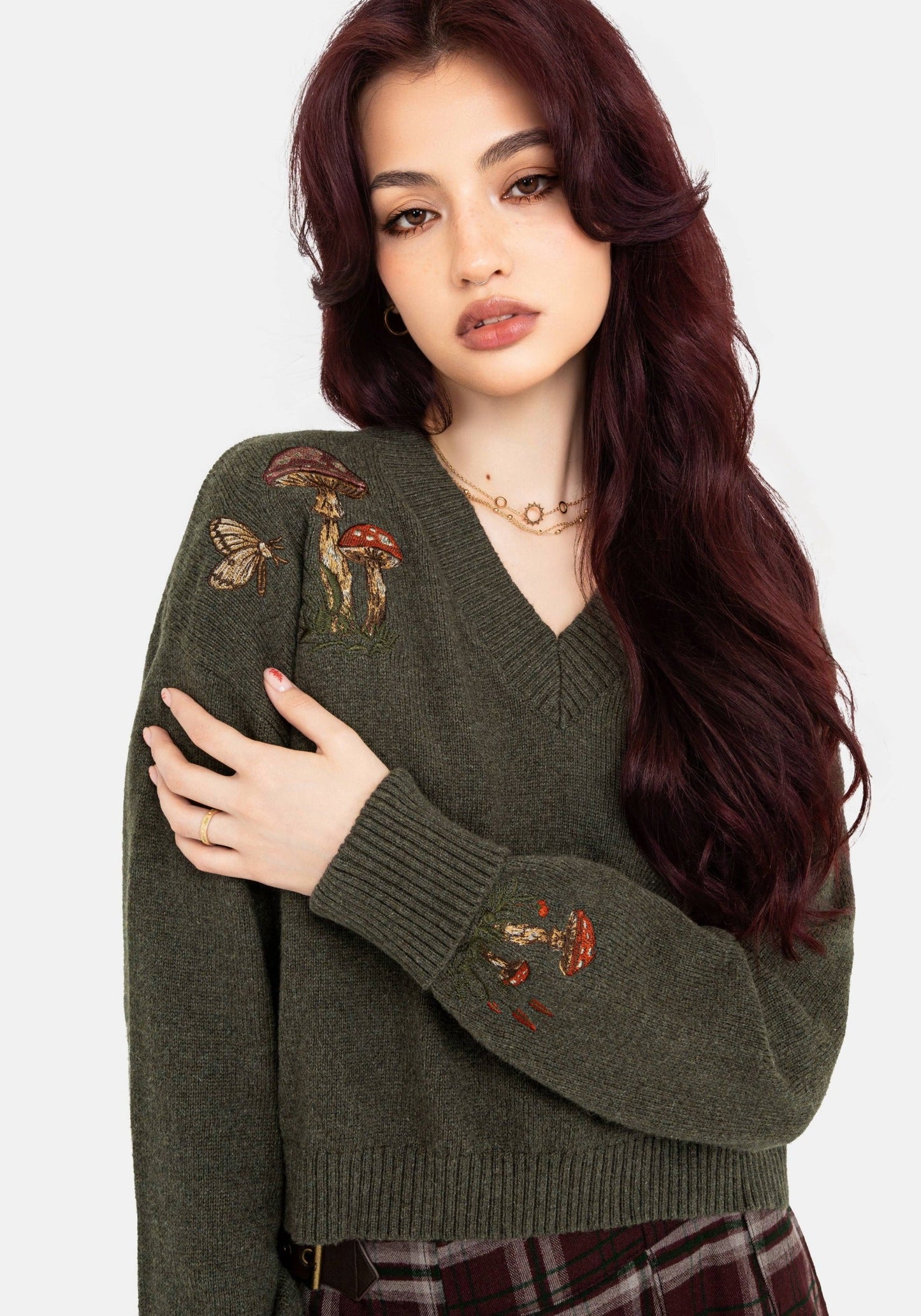 Keira Cotton Toadstool Embroidered Jumper