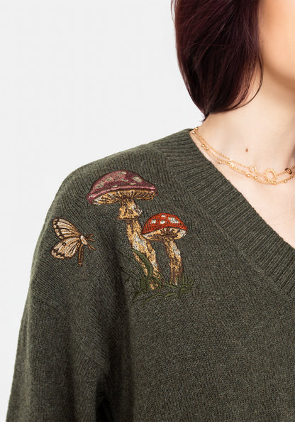 Keira Cotton Toadstool Embroidered Jumper
