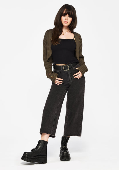 Ergot Cotton Floral Embroidered Bolero