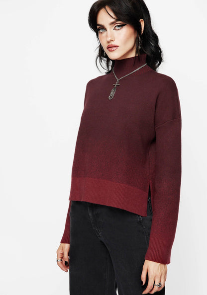 Nightjar Ombre Knit Jumper - Red