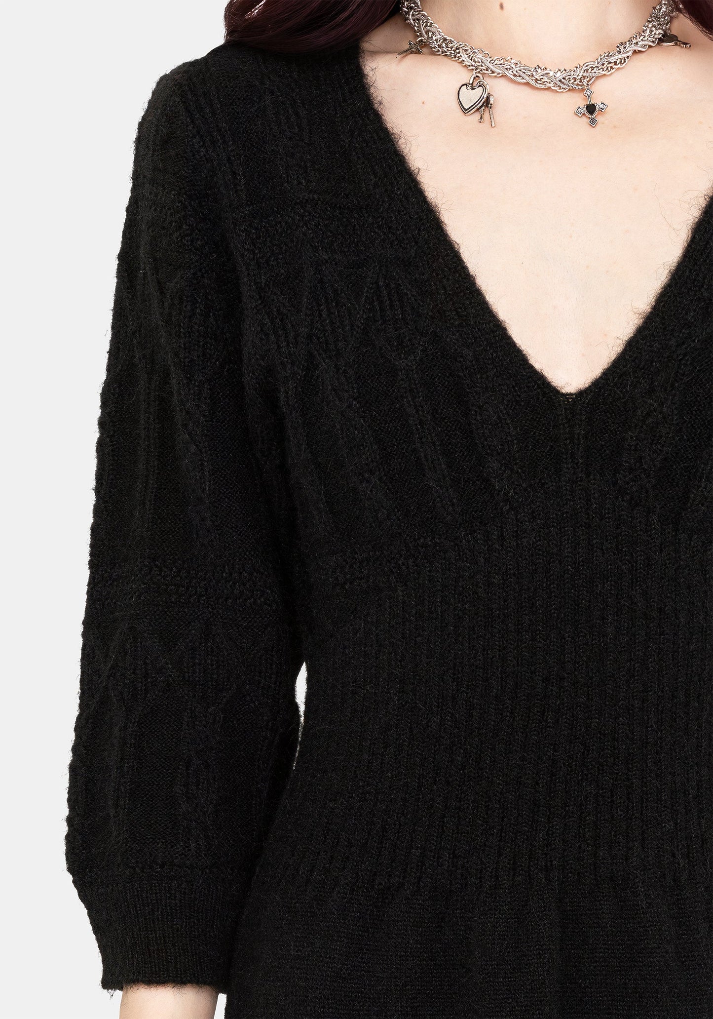 Ritual Gothic Architecture Cable Knit Mini Dress