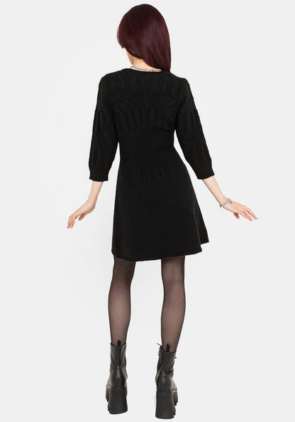 Ritual Gothic Architecture Cable Knit Mini Dress