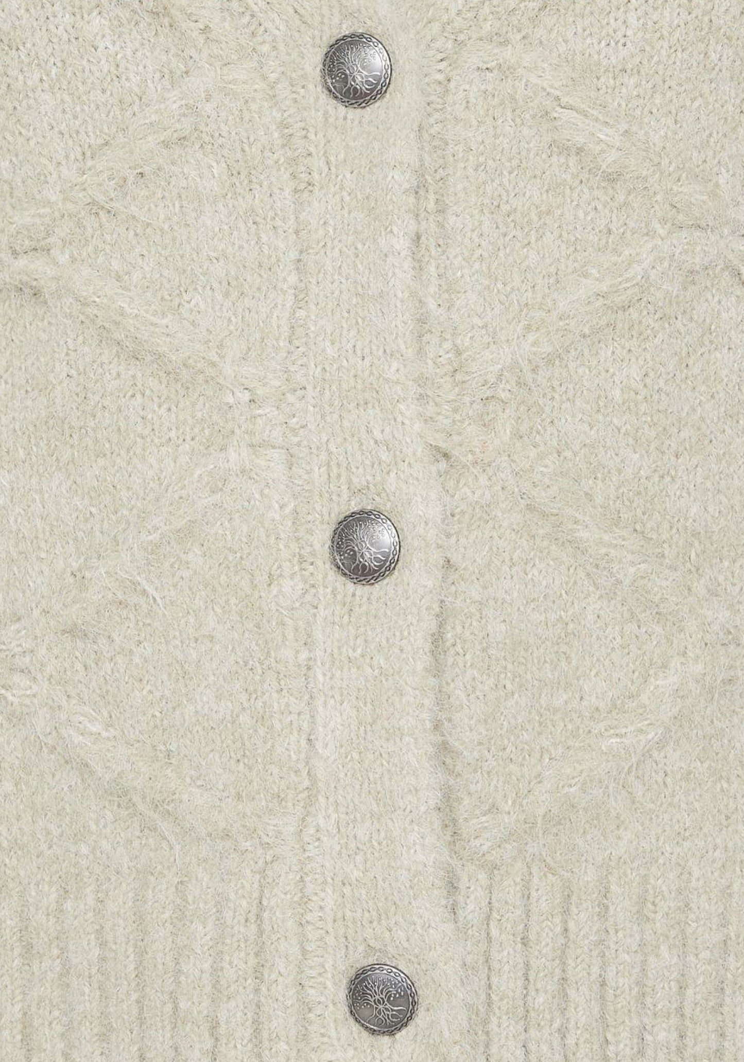 Artha Fluffy Cable Knit Cardigan