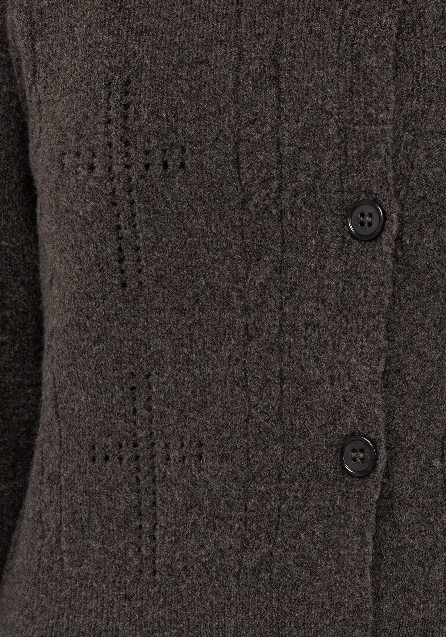 Serena Cross Pointelle Button Down Knit Cardigan