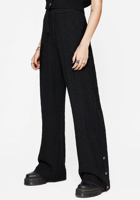Sophia Cable Knit Wide Leg Trouser