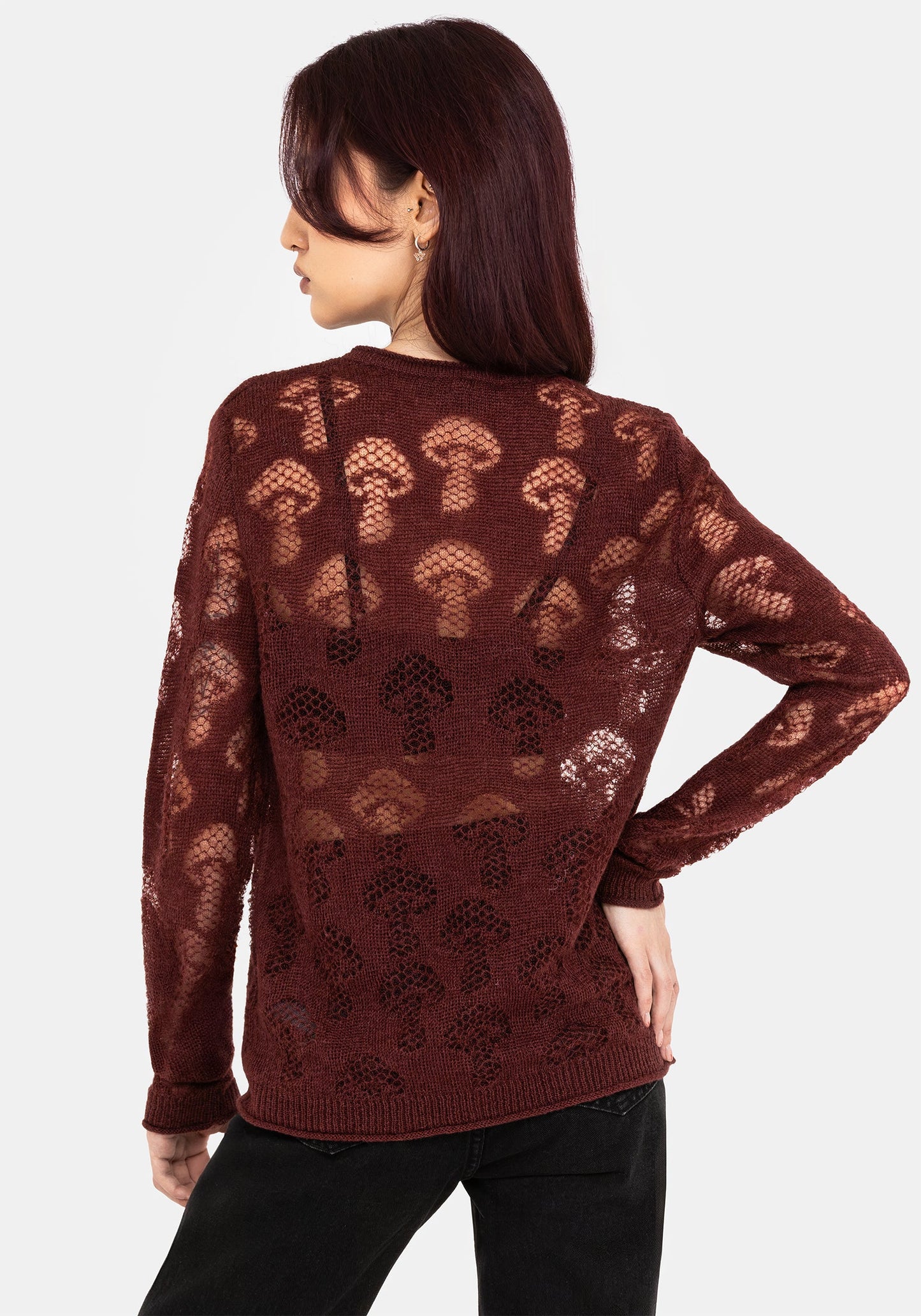 Harriet Lurex Mushroom Detail Knit Jumper